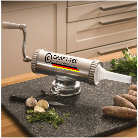 Masina carnati ,prindere VENTUZA , 3 kg 3 palnii incluse{15,19,22}, INOX, Craft-tec MX132